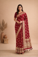 Classic Zari Work Saree with Pallu