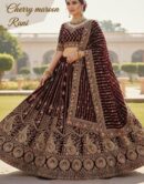 Cherry Maroon Bridal Lehenga