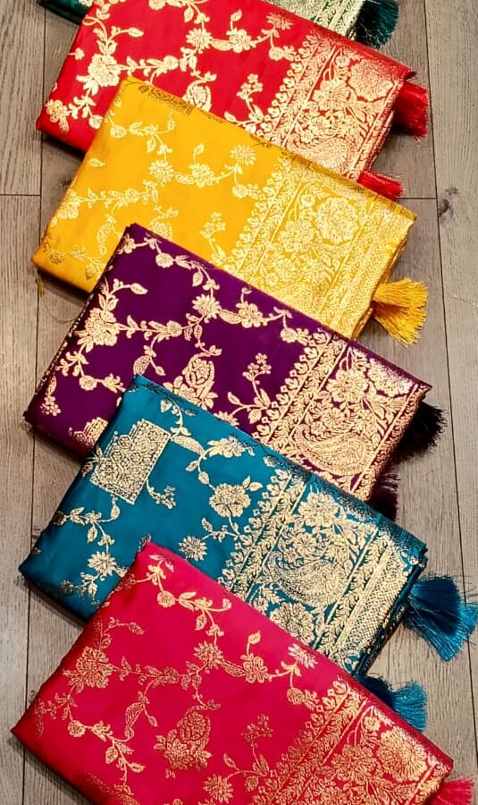 Floral Vine Saree With Tassels