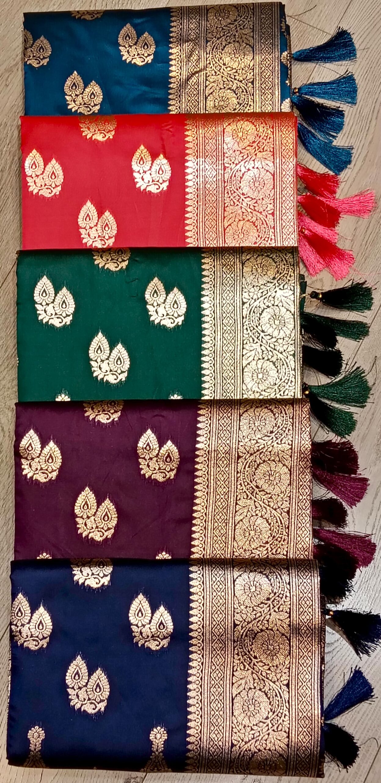 Zari Butti Saree With Floral Border