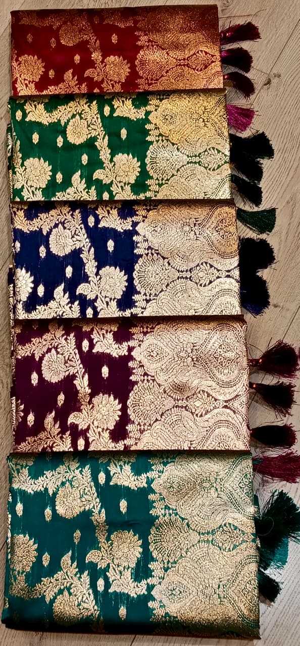 Floral Pallu Saree With Tassels