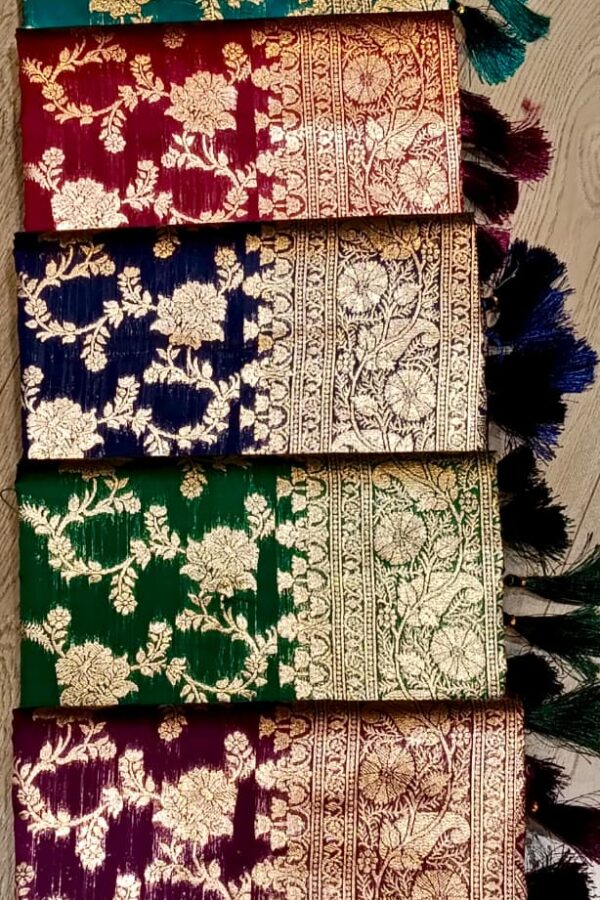 Floral Vine Saree With Tassels