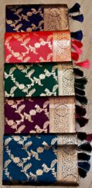 Wave Pattern Saree With Tassels