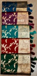 Rose Border Saree With Tassels