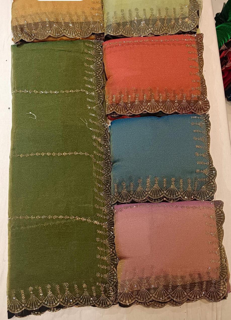 Floral Vine Saree With Tassels