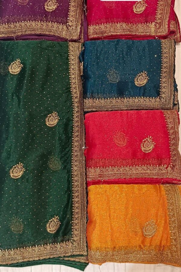 Floral Pallu Saree With Tassels