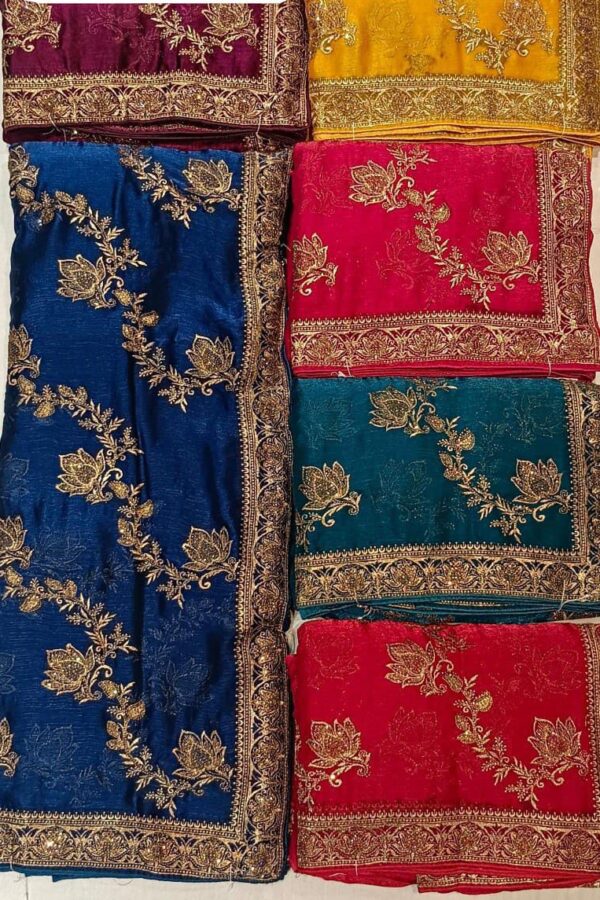 Lotus Vine Saree With Border