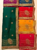 Fan Border Saree With Stones
