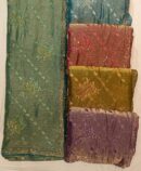 Border Work Saree With Stones