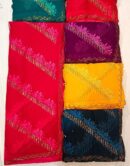 Diagonal Floral Saree With Stones