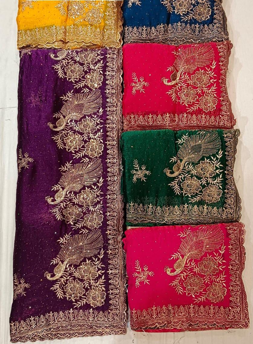 Lotus Pot Saree With Stones