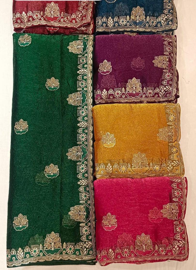 Floral Bouquet Saree With Stones