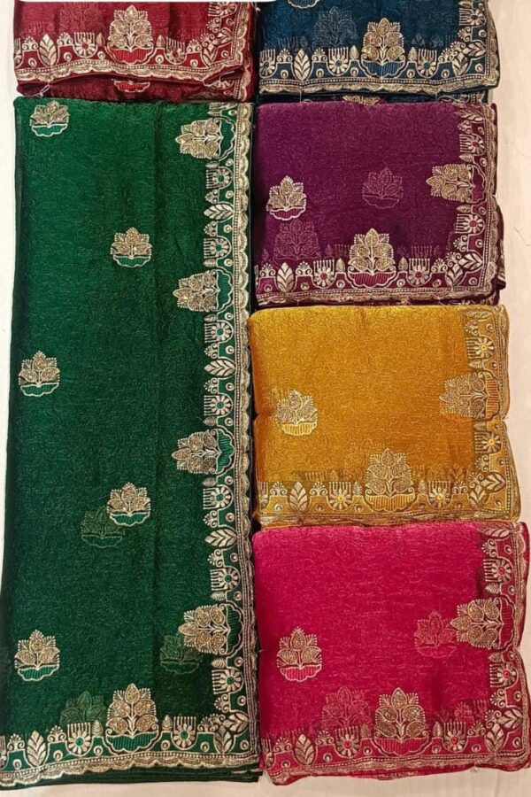 Bird Motif Saree With Border