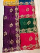 Floral Lace Saree With Stones