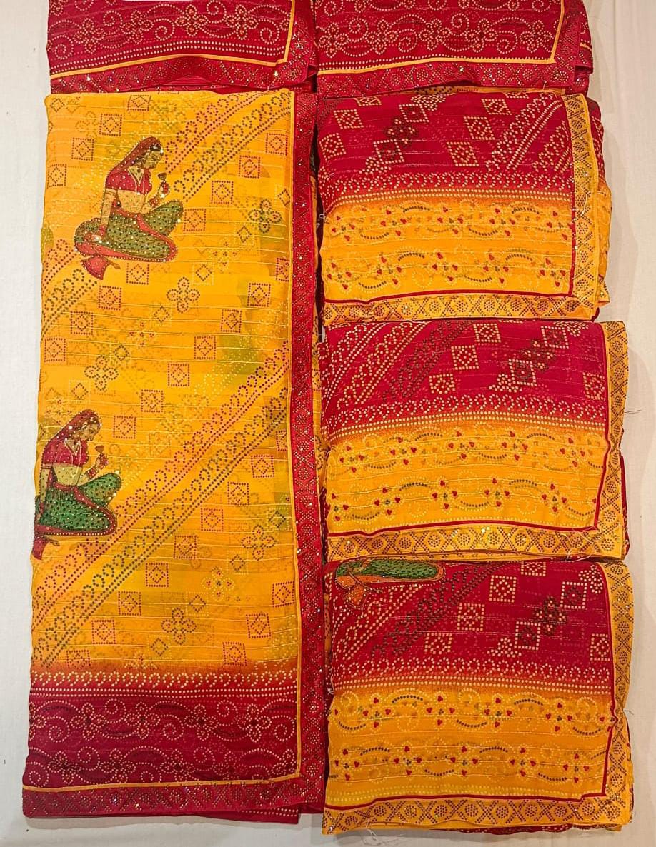 Traditional Woman Print Saree