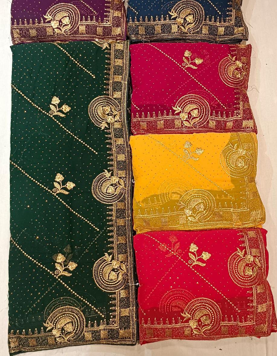 Rose Butti Border Saree