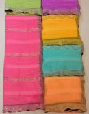 Sequin Stripe Border Saree