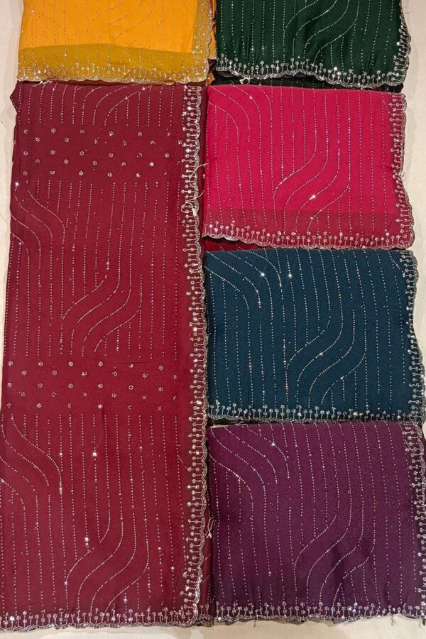 Wave Stone Design Saree