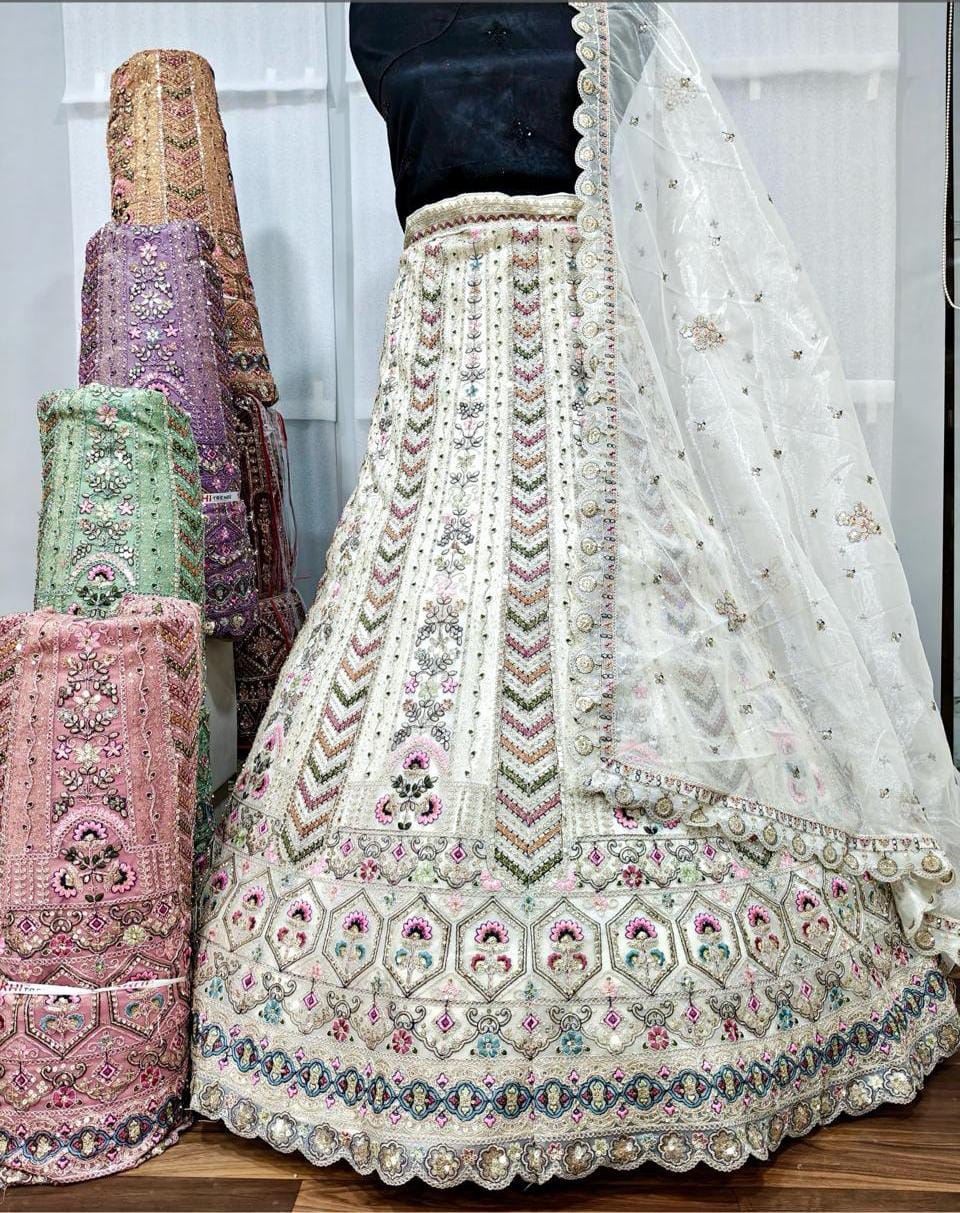 Heavy Embroidered Wedding Lehenga