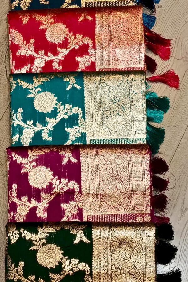 Floral Zari Saree With Woven Border