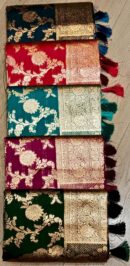 Floral Zari Saree With Woven Border