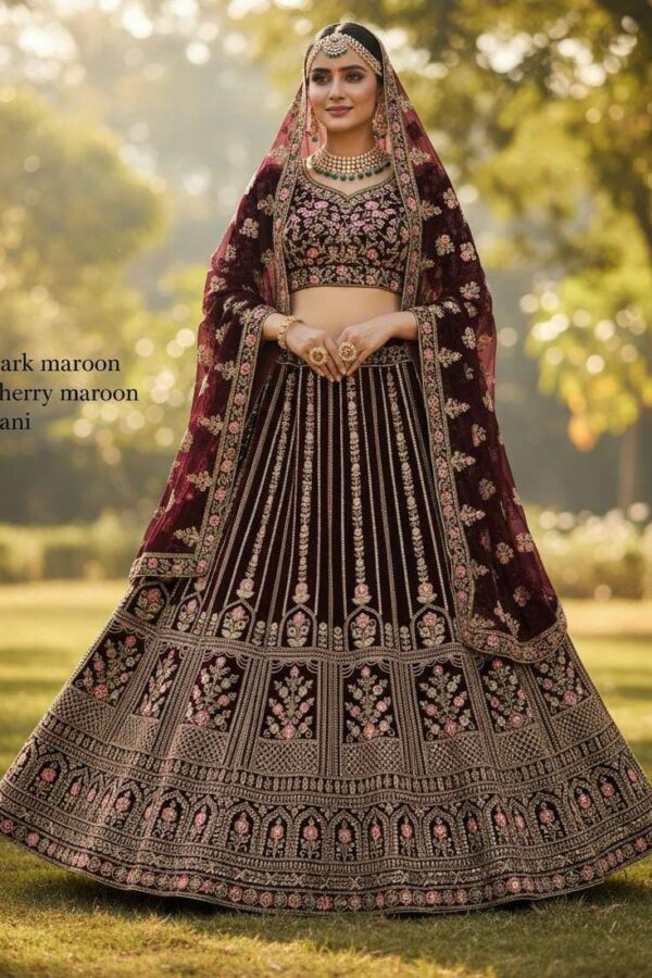 Floral Border Bridal Dress