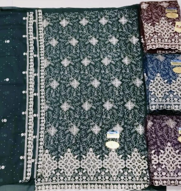 Allover Floral Cotton Dress Material