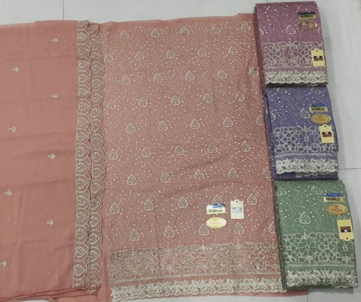 Printed Butti Cotton Dress Material