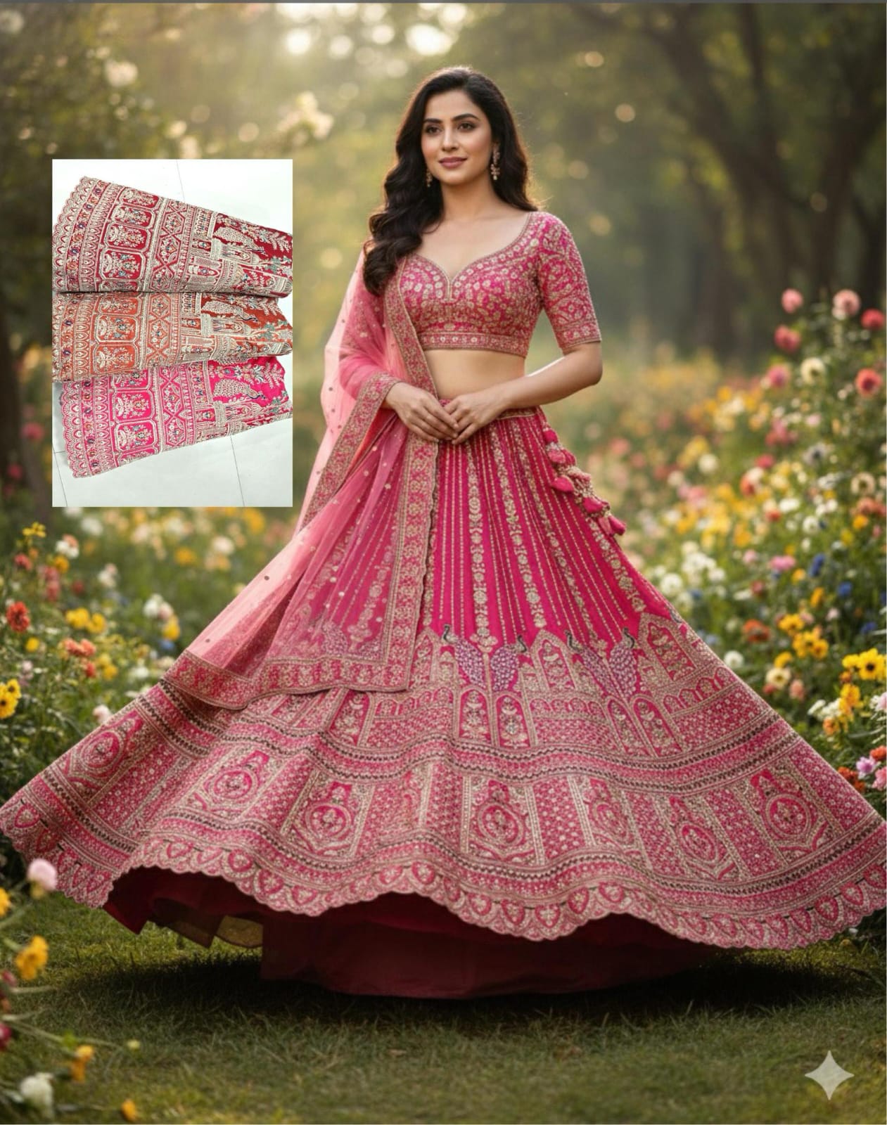 Pink Bridal Designer Lehenga