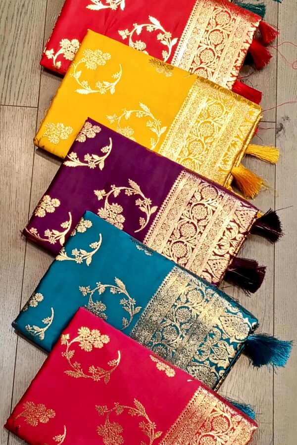 Floral Branch Saree With Tassels