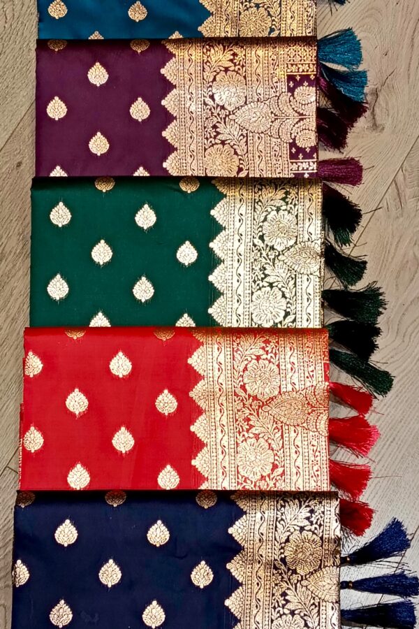 Paisley Floral Saree With Tassels