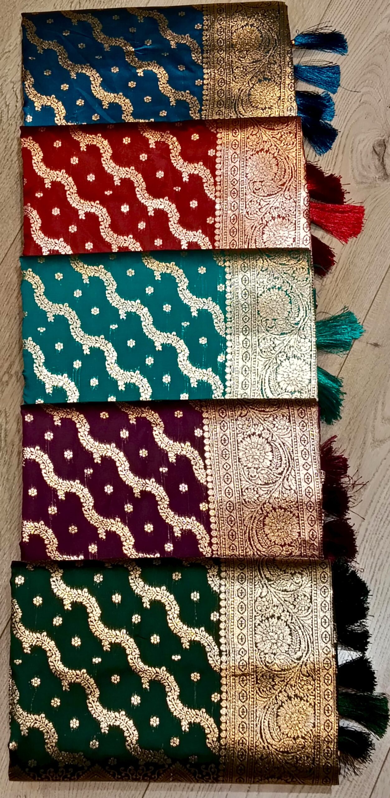 Wave Jaal Saree With Tassels