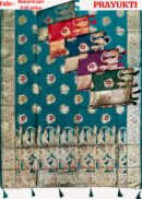 Banarasi Floral Saree With Tassels