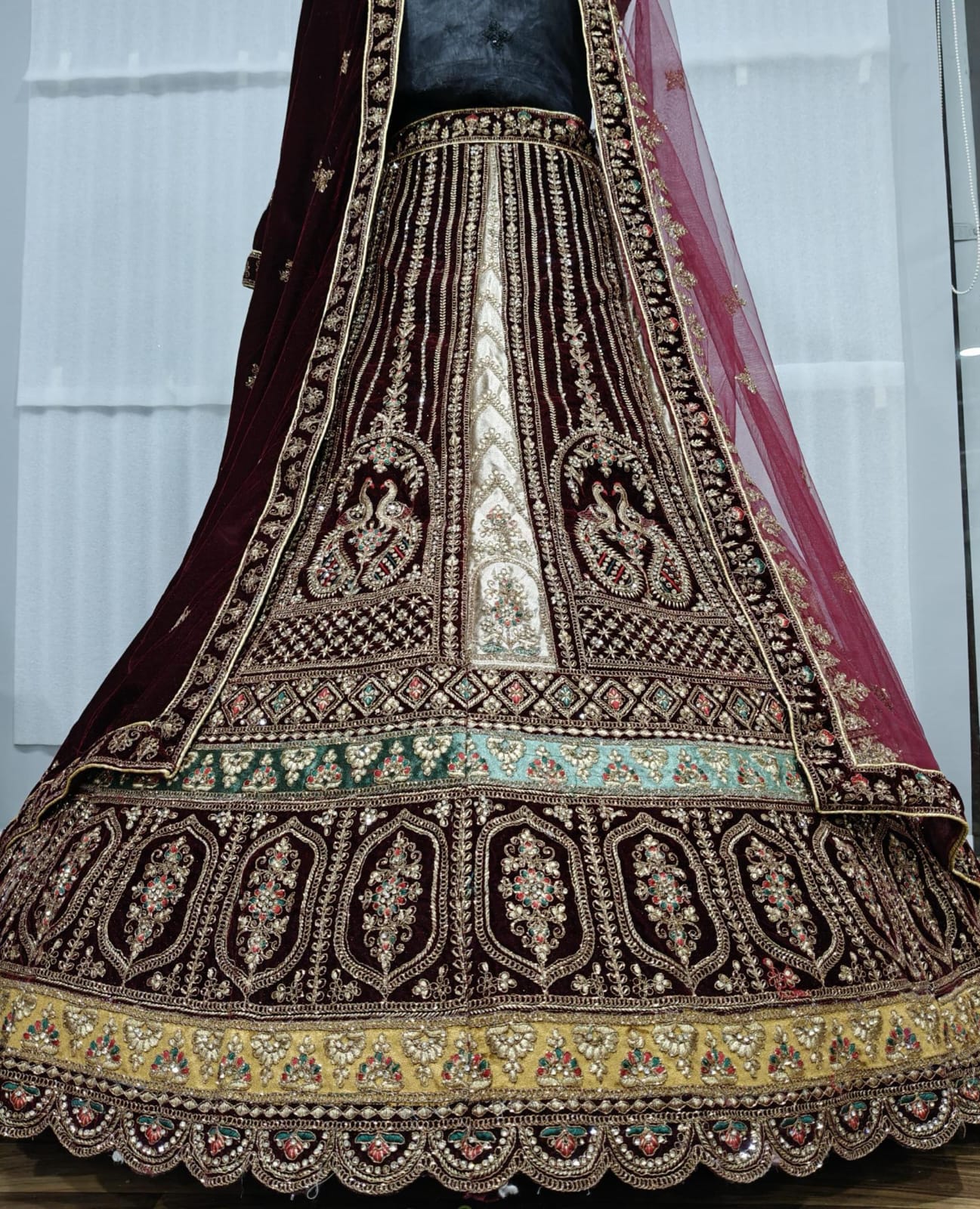 Traditional Bridal Maroon Dress