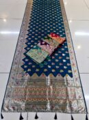 Floral Fan Saree With Tassels