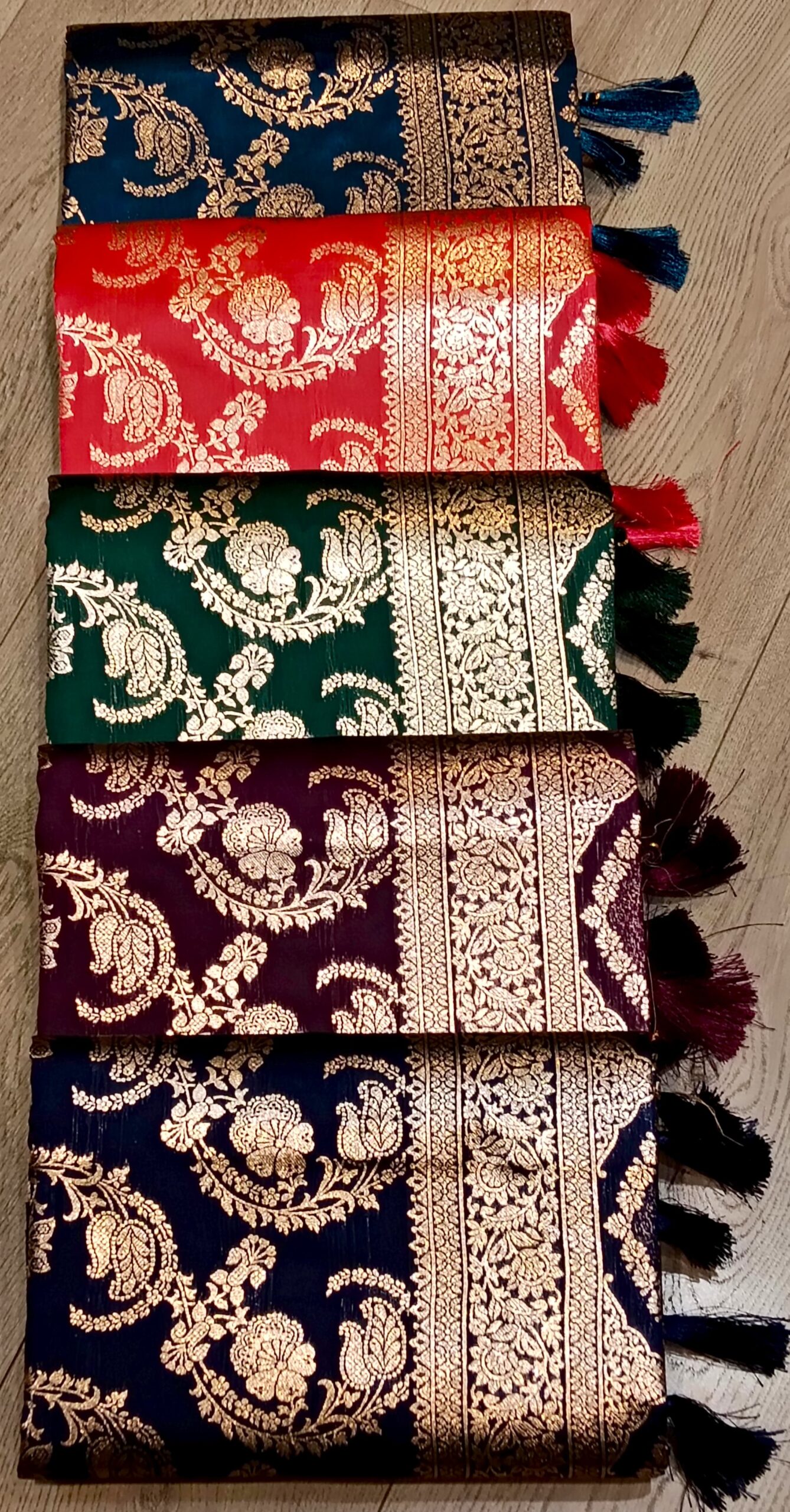 Paisley Floral Saree With Tassels