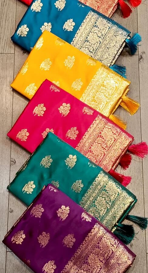 Floral Basket Saree With Stones
