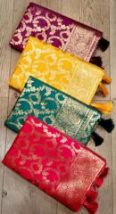 Diamond Floral Saree With Border