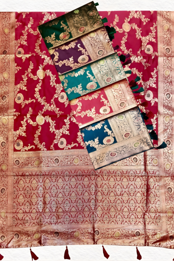 Floral Jari Saree With Rich Pallu