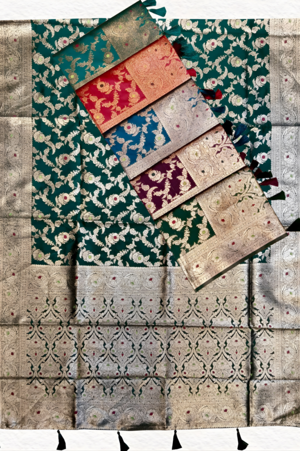 Floral Woven Saree With Rich Pallu