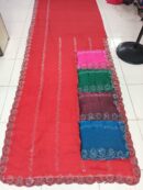 Shimmer Stripe Border Saree (Bright Tone)