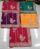 Floral Vine Saree With Stone Border