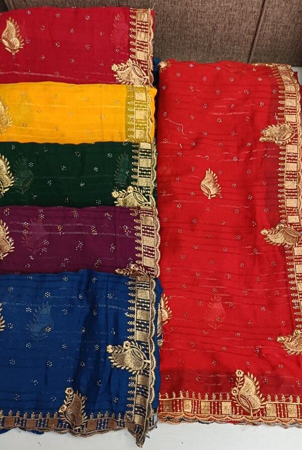Leaf Motif Saree With Border