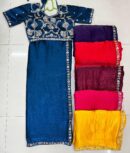 Embroidered Blouse Saree With Border