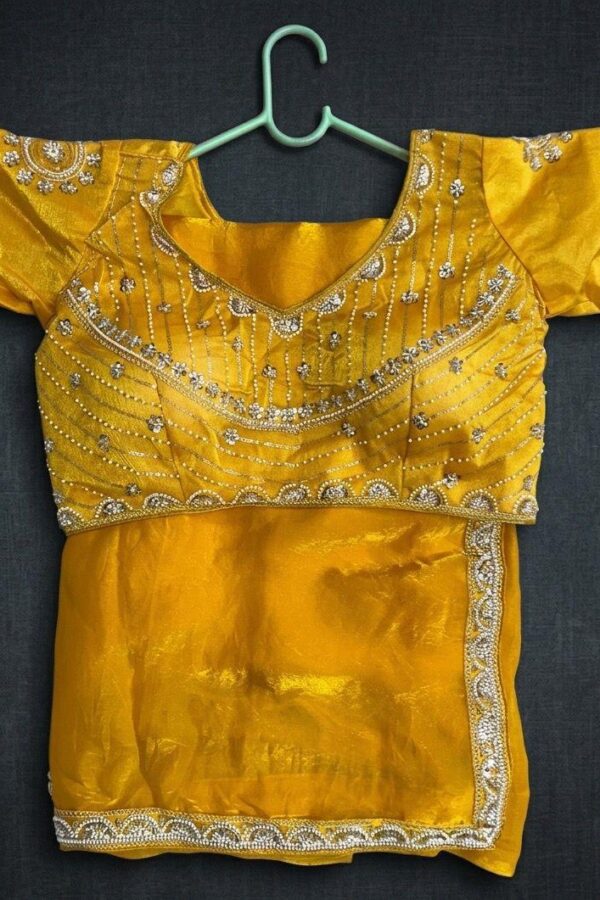 Stone Work Saree With Designer Blouse