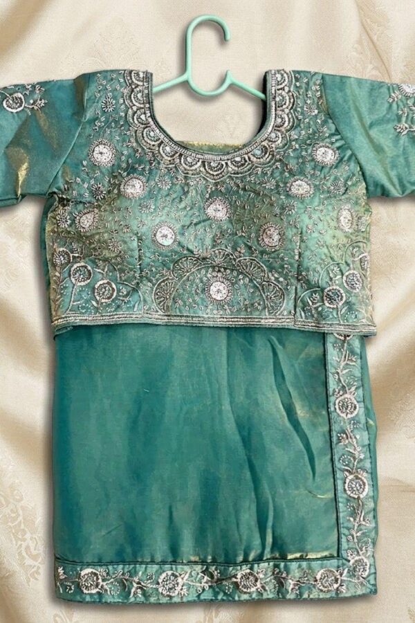 Embroidered Saree With Matching Blouse