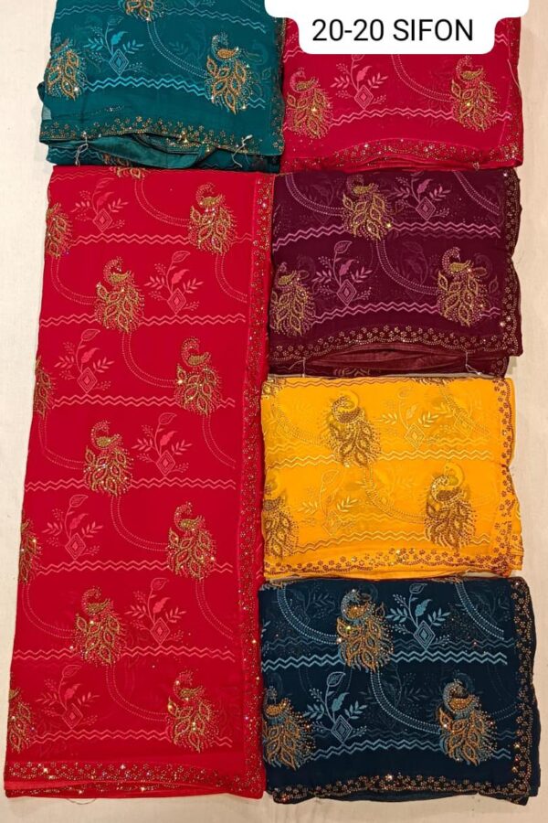 20-20 Chiffon Butti Saree