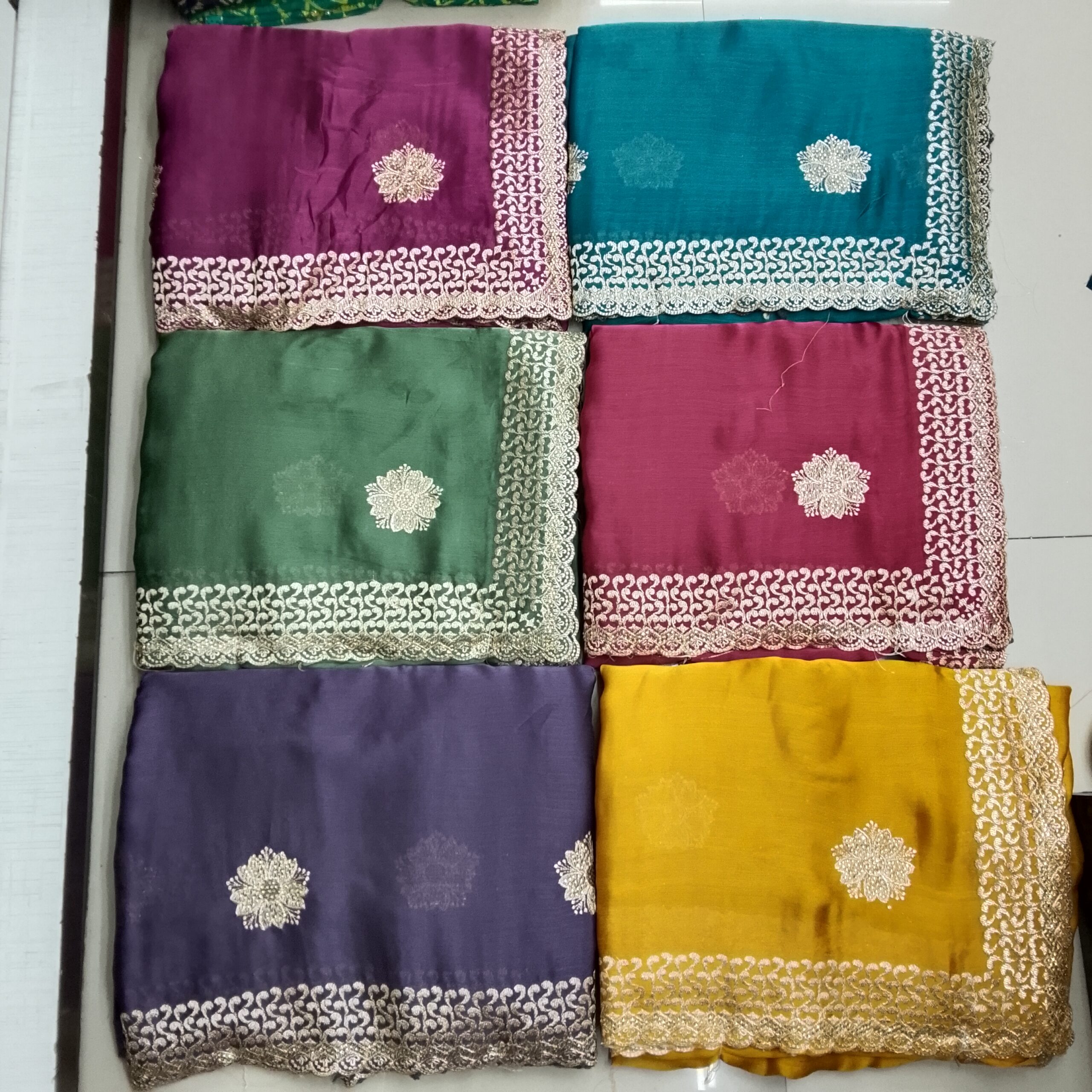 Floral Border Saree