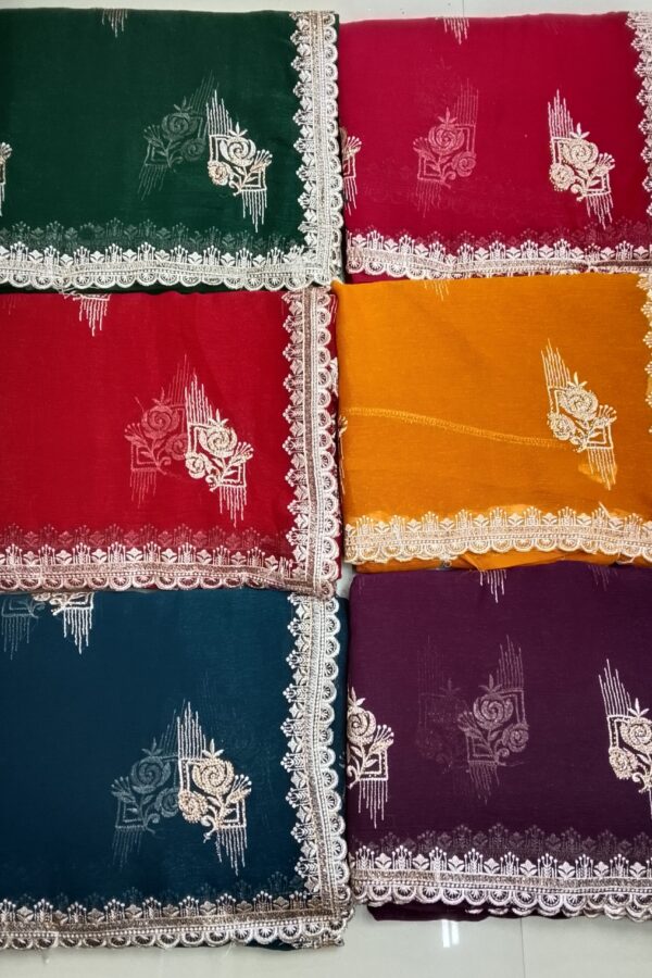 Rose Embroidered Saree