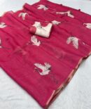 Crane Bird Print Saree